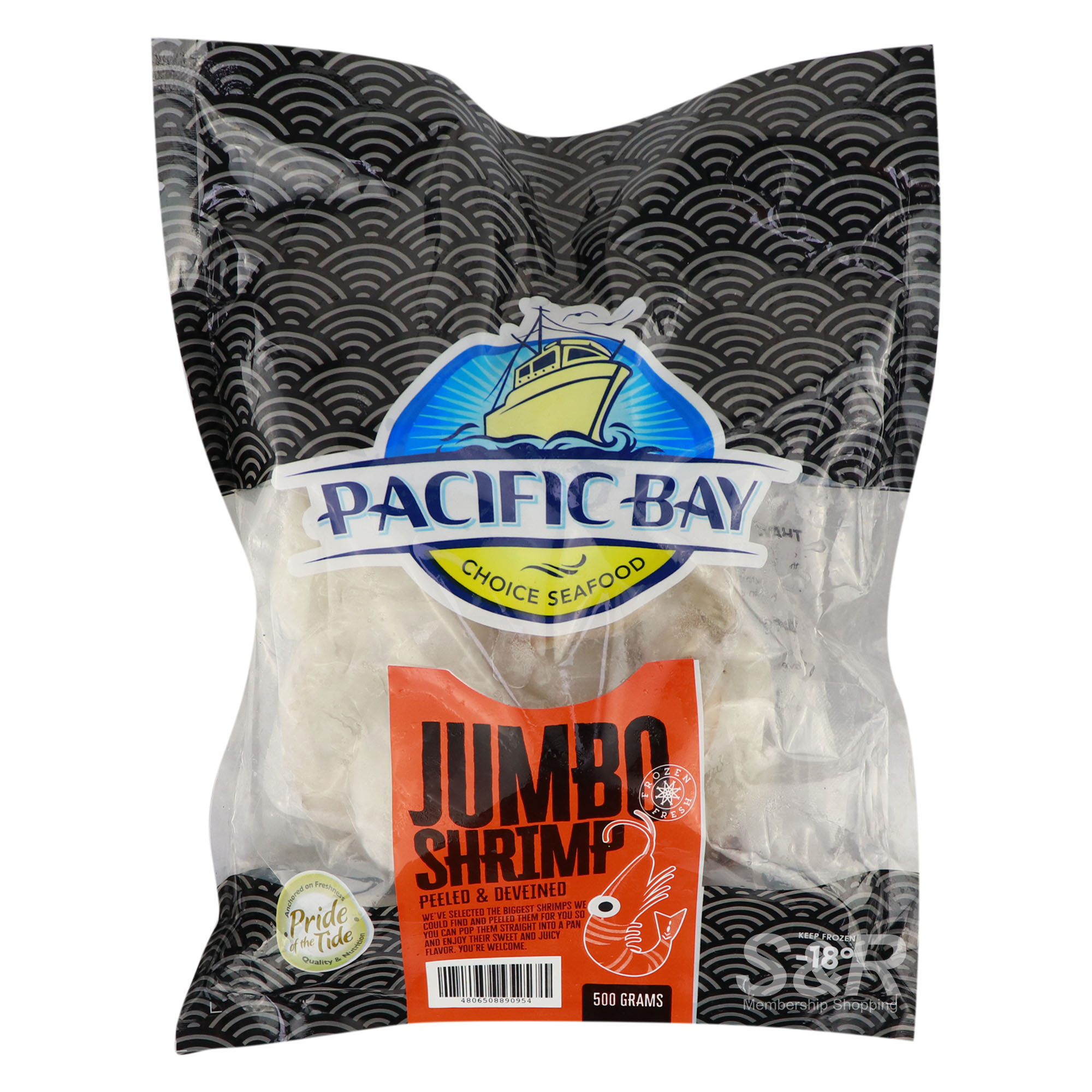 Pacific Bay Peeled and Deveined Jumbo Shrimp 500g Pacific Bay Peeled and Deveined Jumbo Shrimp 500g